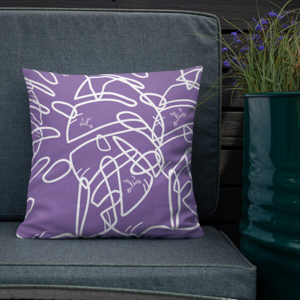Phoenix by Emilyann Allen purple pattern premium pillow