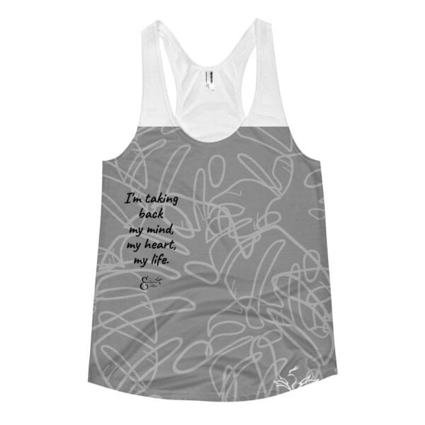 Women's Ideal Quality Tear-Away Racerback Tank Top - Life Quote and Pattern