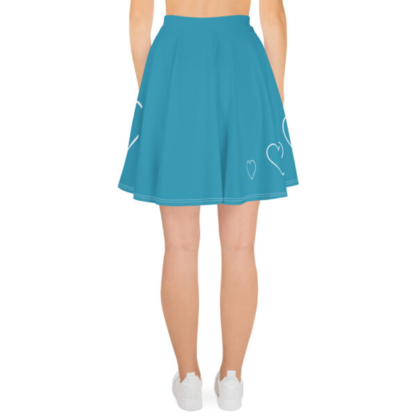 Women’s Versatile Stretchy Flared Casual Skater Skirt – Quote and Hearts