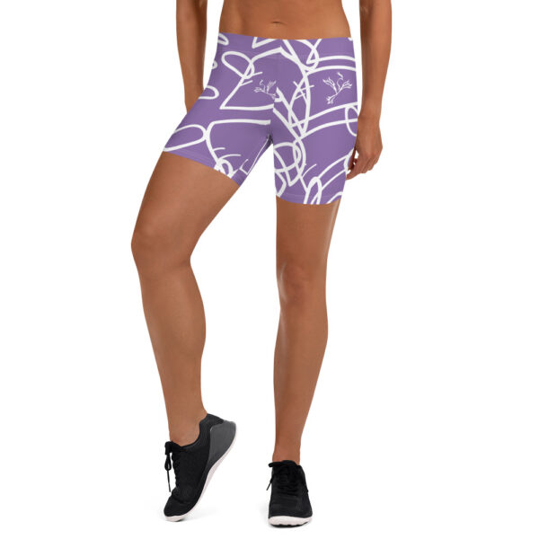 Phoenix by Emilyann Allen purple pattern shorts
