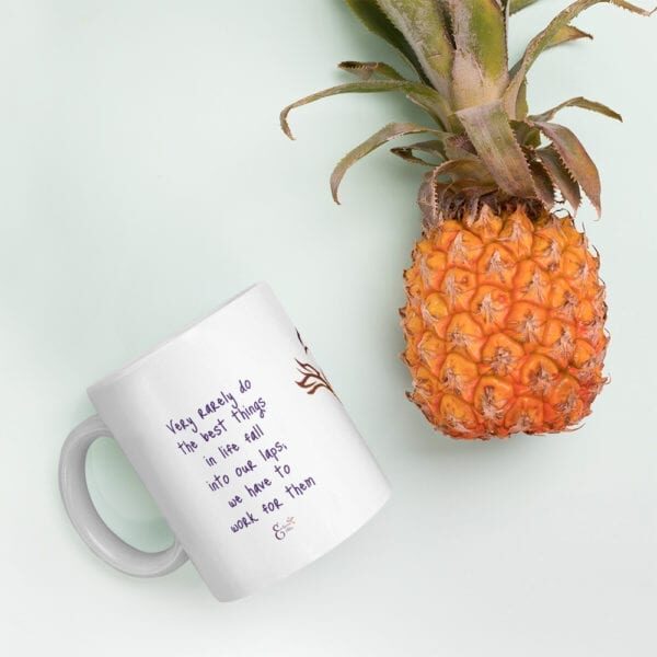 Work for the best things quote and Phoenix logo from Emilyann Allen mug