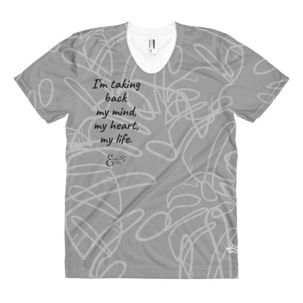 Women's All-Over Print Sublimation T-Shirt - Life Quote and Pattern