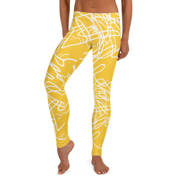 Phoenix by Emilyann Allen yellow pattern leggings
