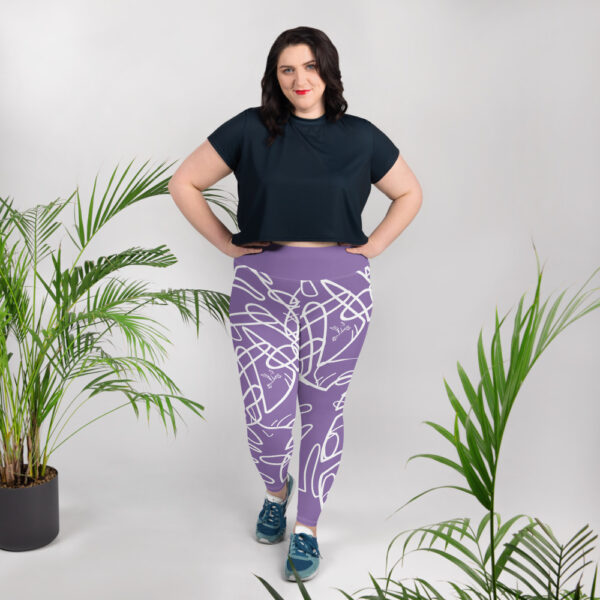 Phoenix by Emilyann Allen purple pattern all-over print plus size leggings