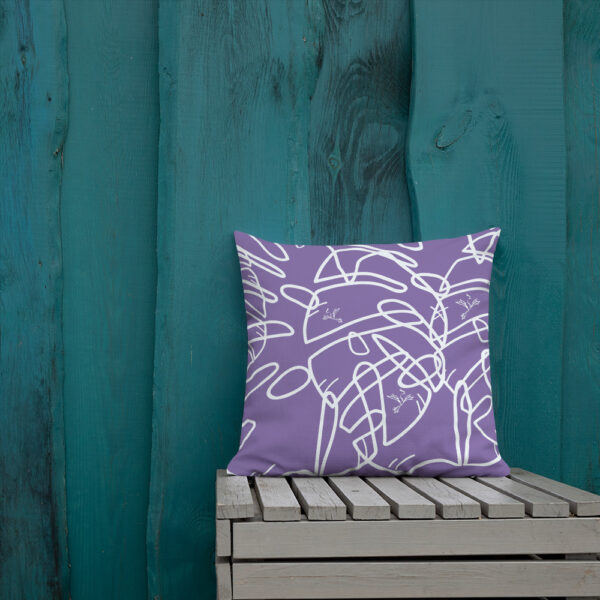 Phoenix by Emilyann Allen purple pattern premium pillow