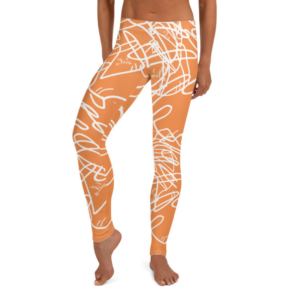 Phoenix by Emilyann Allen orange pattern leggings