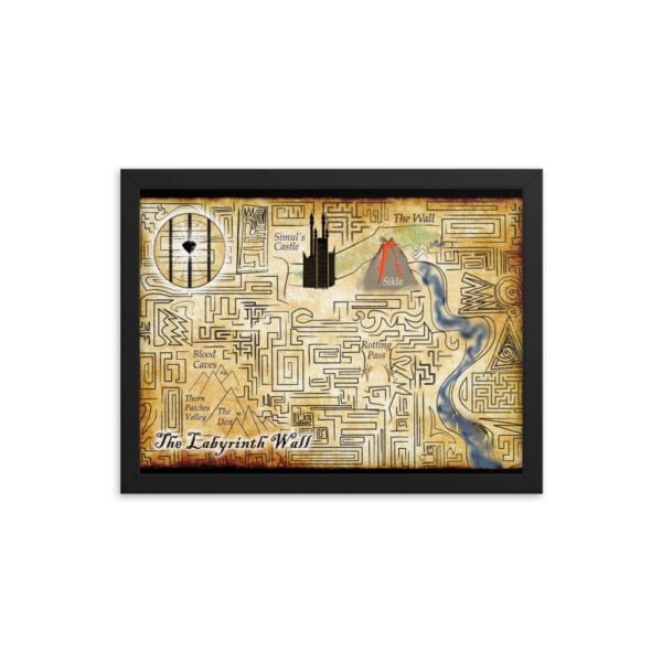 Obsidian Series Map The Labyrinth Wall Framed Poster
