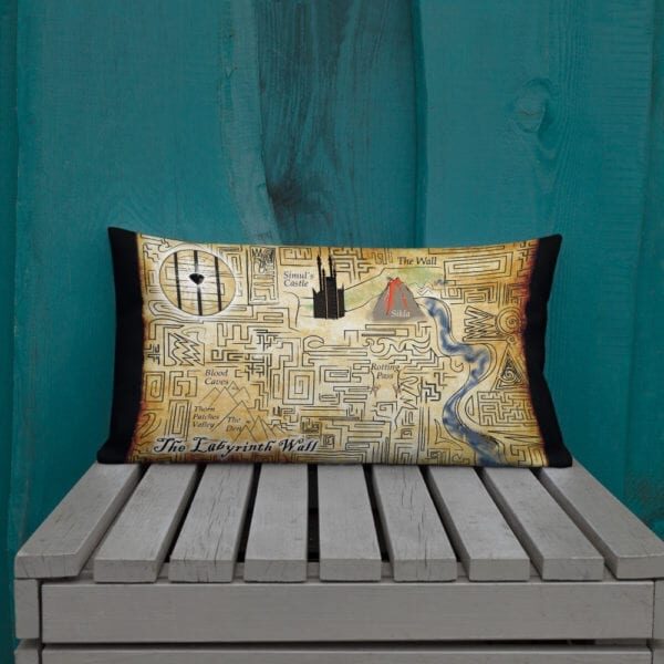 Obsidian Series The Labyrinth Wall Map Premium Pillow