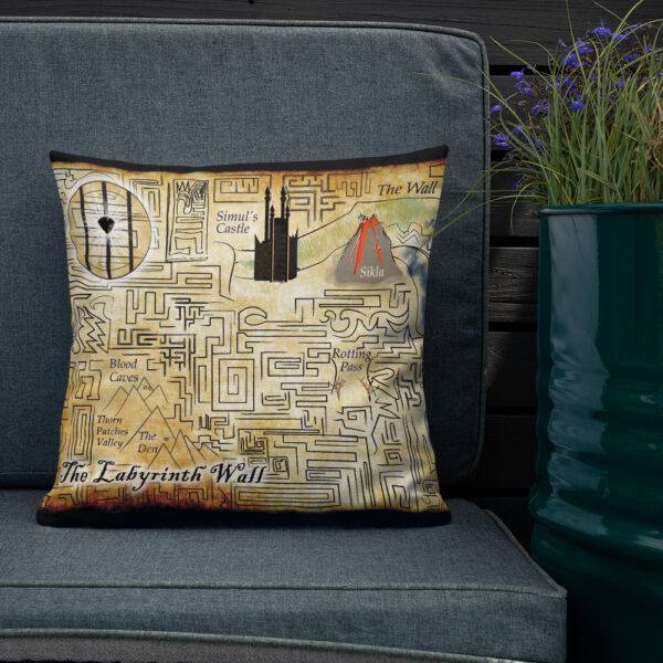 Obsidian Series The Labyrinth Wall Map Premium Pillow