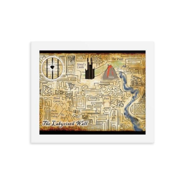 Obsidian Series Map The Labyrinth Wall Framed Poster