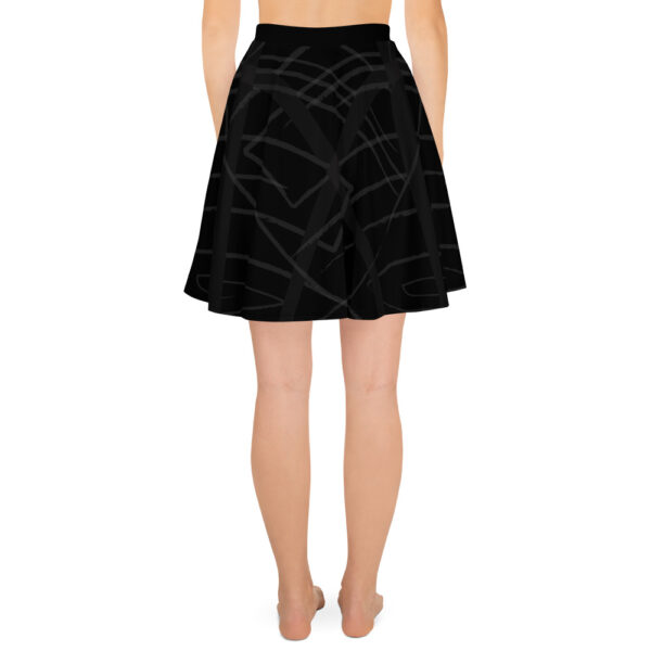 Stripe Pattern Dark Skater Skirt