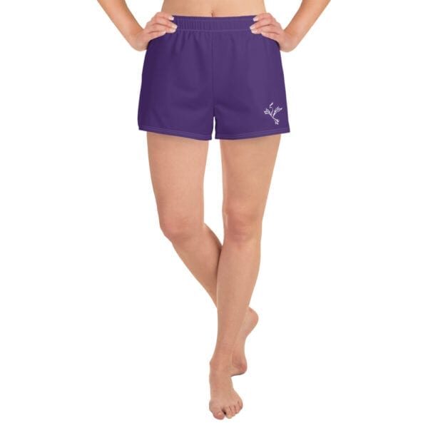 Phoenix by Emilyann Phoenix Logo Purple Women's Athletic Short Shorts