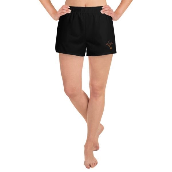 Phoenix by Emilyann Phoenix Logo Black Women's Athletic Short Shorts
